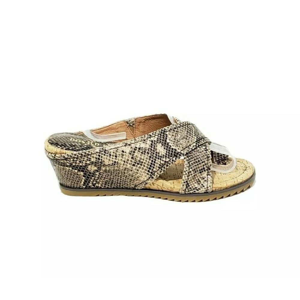 Donald Pliner Sisu Platform Wedge Sandal Open Toe Ring Snake Print Womens US 9